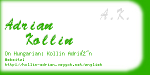 adrian kollin business card